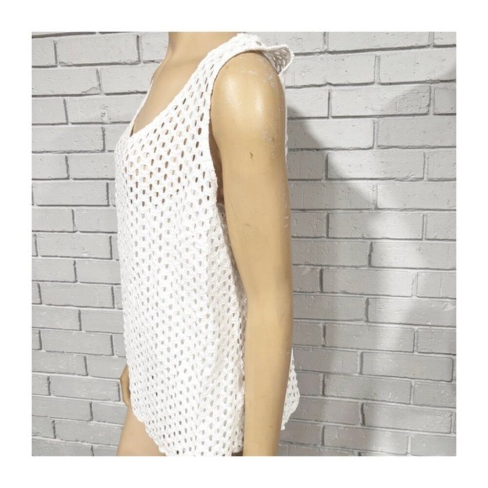 Laundry Illusion White Crochet & Eyelet Layered Top • Boho‑Chic Summer - Size XL - Picture 2 of 7